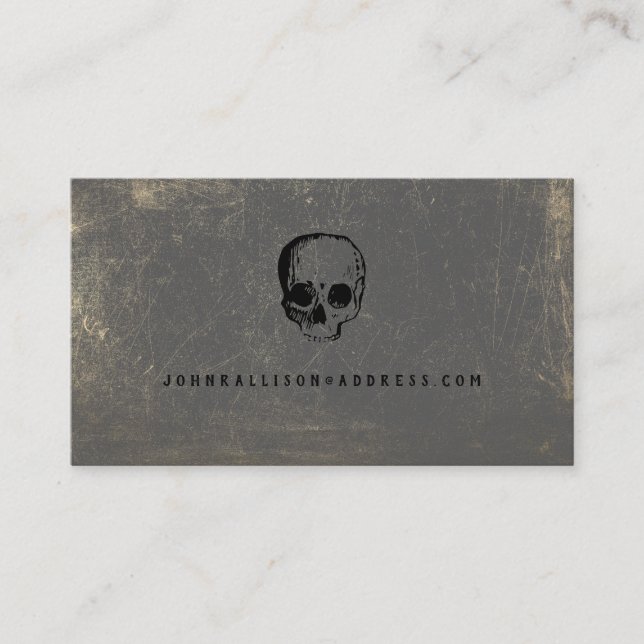 Halloween Skull Calling Card (Front)