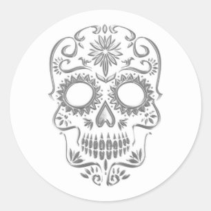 Halloween Skull Classic Round Sticker