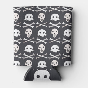 Halloween Skull Colourful Pattern Can Cooler