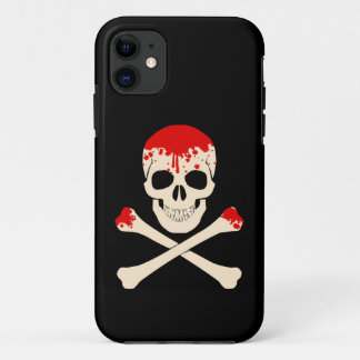 halloween skull crossbones bloody skeleton iPhone 11 case