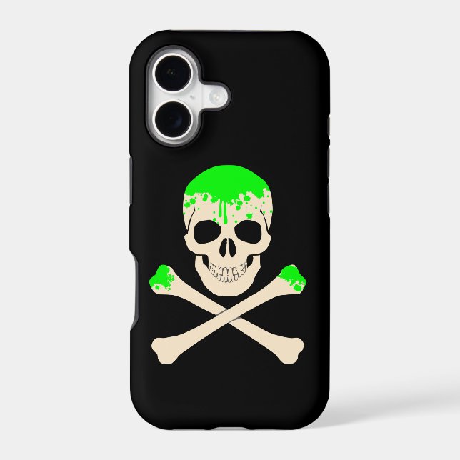 halloween skull crossbones slime skeleton (Back)