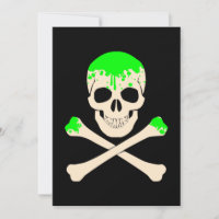 halloween skull crossbones slime skeleton