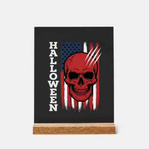 Halloween Skull Flag Vector Design_1 Acrylic Sign