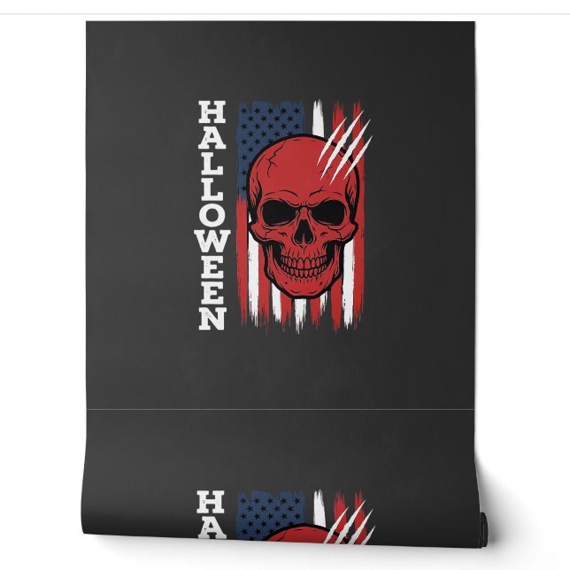 Halloween Skull Flag Vector Design_1 Wallpaper (Unrolling)