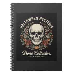 Halloween Skull Floral Bone Collector Design_1 Notebook