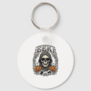 Halloween Skull Graphic Vintage Engraving Shirt Ar Keychain