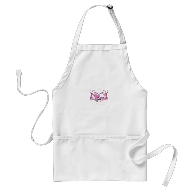 Halloween Skull Heart Hands Skeleton Beanie Standard Apron (Front)