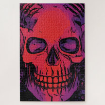 Halloween Skull Illustration Jigsaw Puzzle
