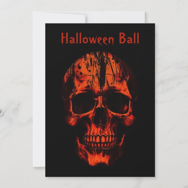 Halloween Skull Invitation (Front)