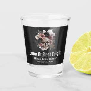 Halloween Skull Love At First Fright Bridal Shower Shot Glass