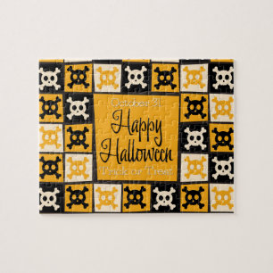 Halloween skull mosaic jigsaw puzzle