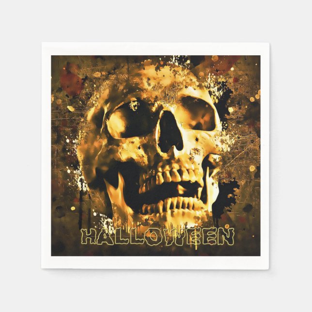 Halloween Skull Napkin (Front)