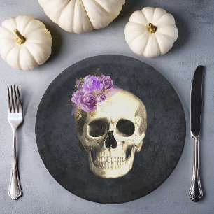 Halloween Skull Paper Plate