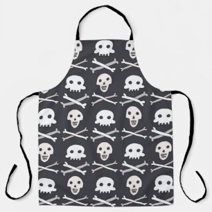 Halloween skull pattern apron