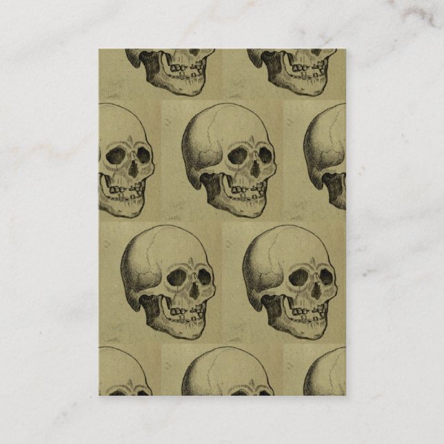 Halloween Skull Pattern Business Card (Front)
