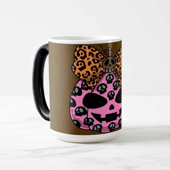 Halloween,Skull Pattern ,Face Pumpkin, Modern  Magic Mug (Front Left)