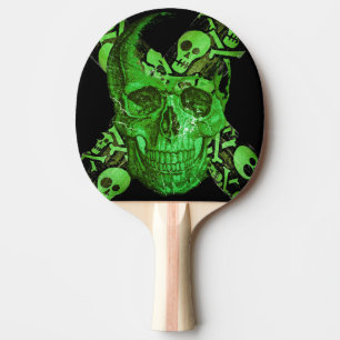 Halloween Skull Ping Pong Paddle