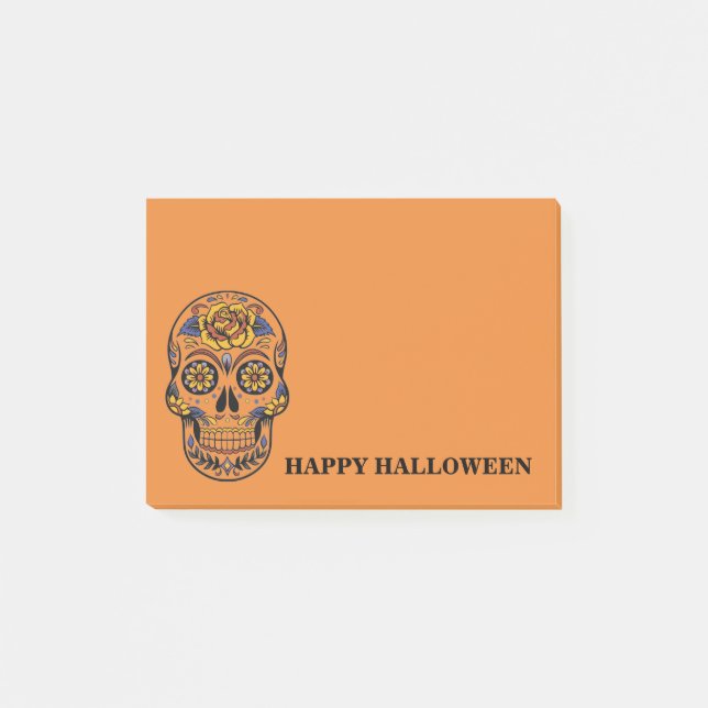 Halloween Skull Post-it Notes (Front)