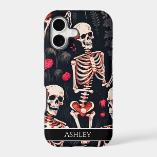 Halloween Skull Red Roses Personalized