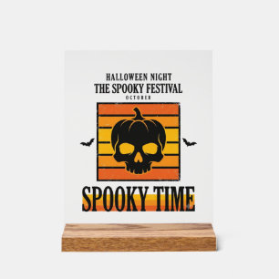 Halloween Skull Scary Funny Vintage Quote_1 Acrylic Sign