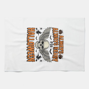 Halloween Skull Shirt Vintage Engraving Spooky Quo Kitchen Towel