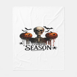 Halloween Skull Skeleton Fleece Blanket