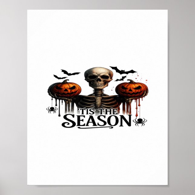 Halloween Skull Skeleton Poster (Front)