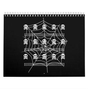 Halloween Skull Spider Web Costume Trick Or Treat Calendar