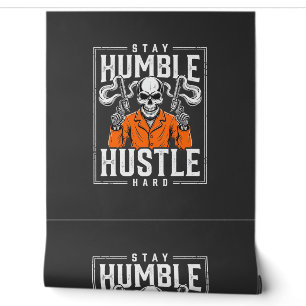 Halloween Skull Stay Humble Hustle Hard Wallpaper