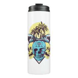 Halloween skull thermal tumbler