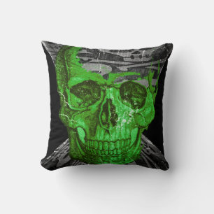 Halloween Skull Throw Pillow