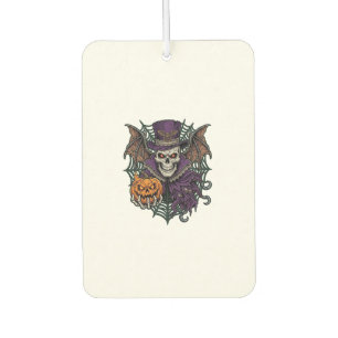 Halloween Skull Top Hat Bat Wings Pumpkin Spider W Air Freshener