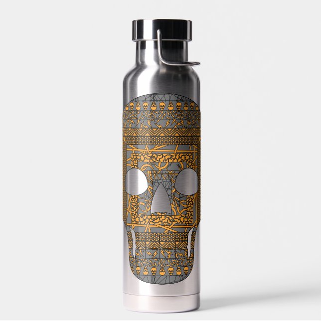 Halloween Skull Water Bottle (Left)
