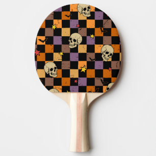 Halloween Skulls and bats Ping Pong Paddle