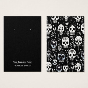Halloween Skulls Earring Display Card