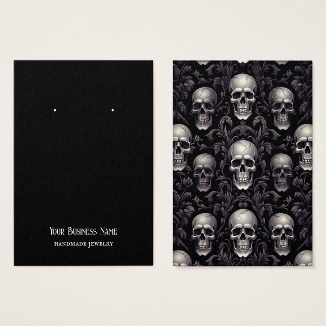 Halloween Skulls Earring Display Card (Front & Back)