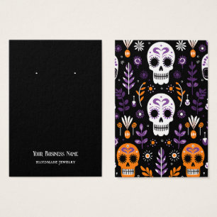 Halloween Skulls Earring Display Card
