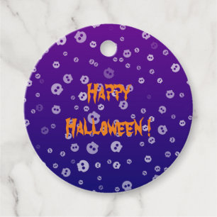 Halloween Skulls Favour Tags