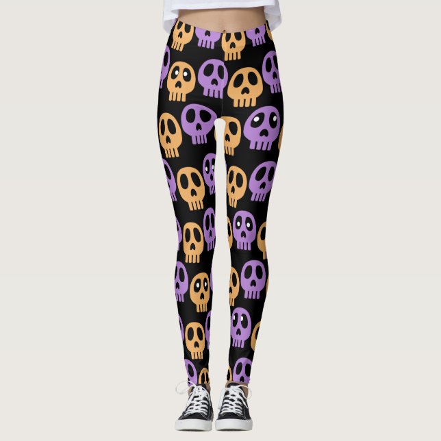 Halloween Skulls Leggings (Front)