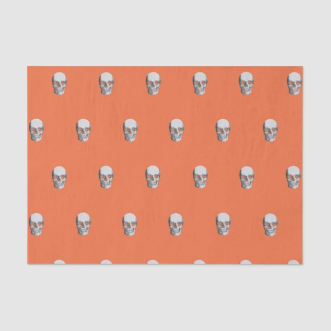 Halloween skulls  tissue paper gift bag stuffer  (Front)