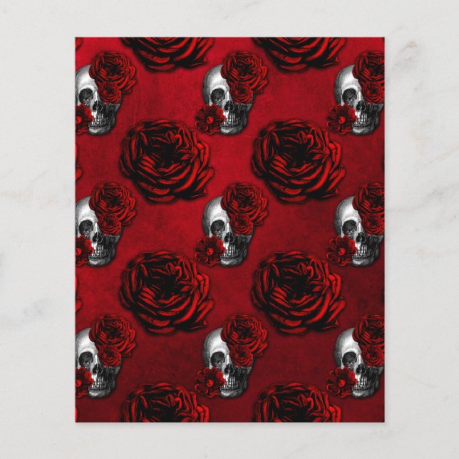Halloween Skuls & Rose Scrapbook Papier (Devant)