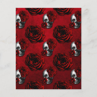 Halloween Skuls & Rose Scrapbook Papier