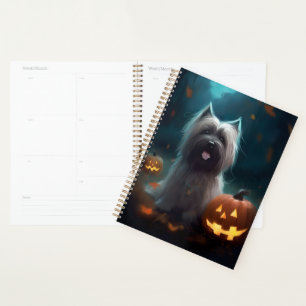 Halloween Skye Terrier Avec La Peur Citrouille