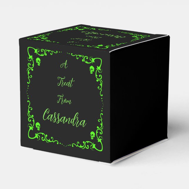 Halloween Slime Green  Favor Box (Back Side)