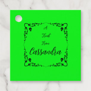 Halloween Slime Green Personalized Favour Tags
