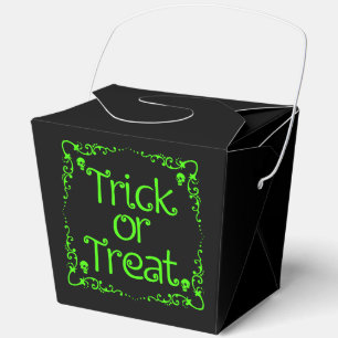 Halloween Slime Green Trick or Treat Favor Box