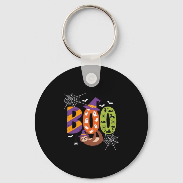 Halloween Sloth Boo Lazy Essential T-Shirt Keychain (Front)