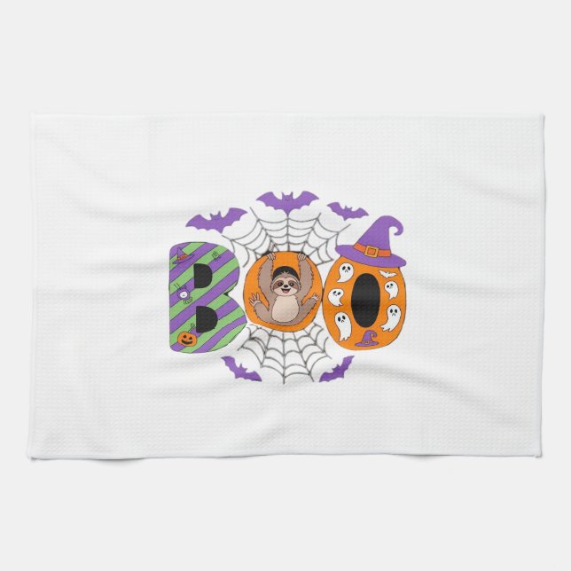 Halloween Sloth Cute Essential T-Shirt Kitchen Towel (Horizontal)