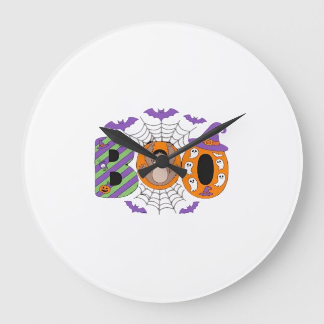 Halloween Sloth Cute Essential T-Shirt Large Clock (Front)