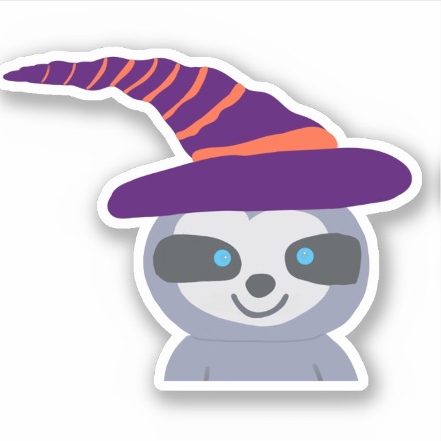 Halloween Sloth in Witch's Hat  (Front)